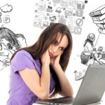 woman, burnout, multitasking
