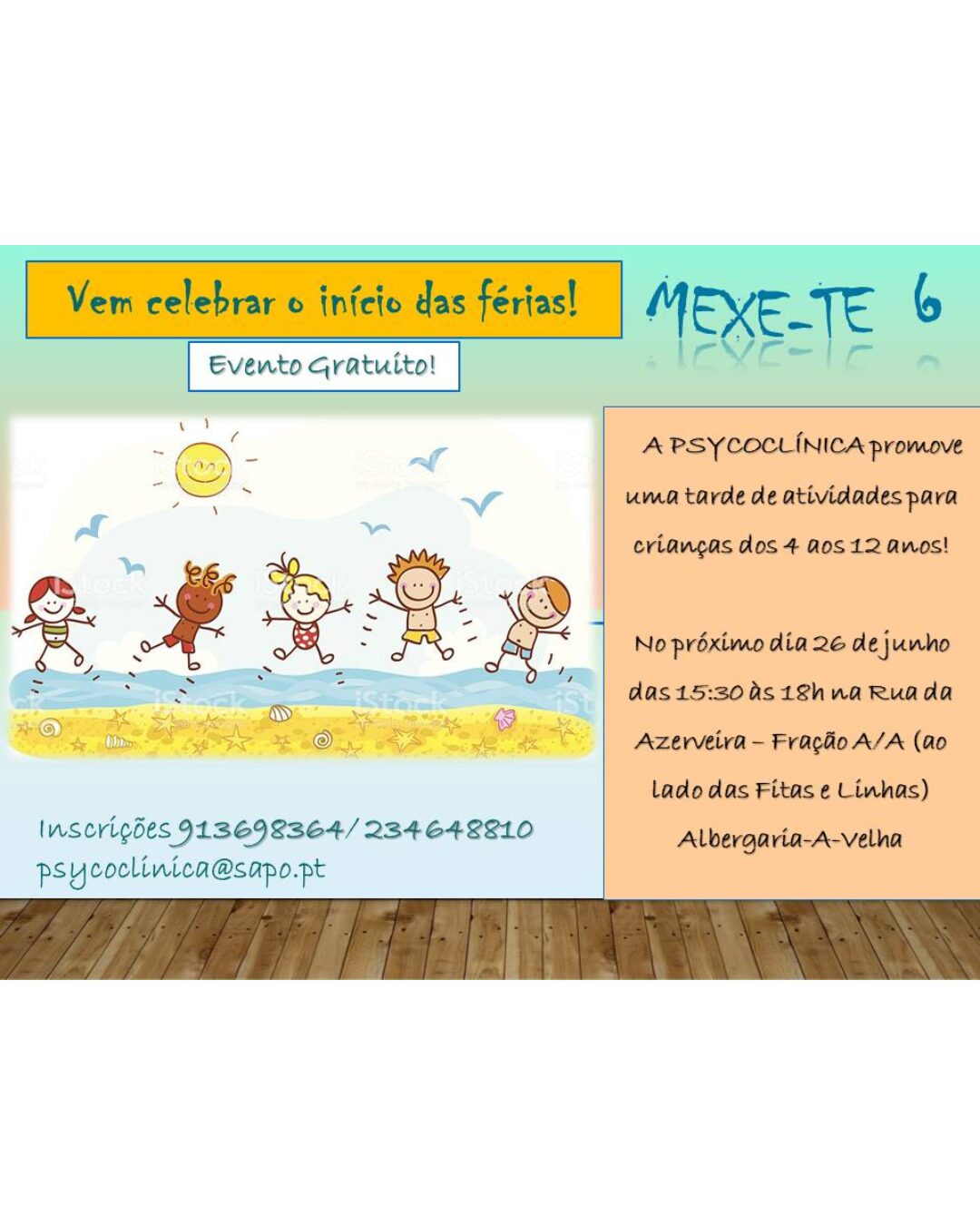 No dia 26 de junho de 2021, promovemos o "Mexe-te 6" com uma tarde cheia de atividades para crianças dos 4 aos 12 anos. Estas crianças iniciaram da melhor forma as suas férias de verão.