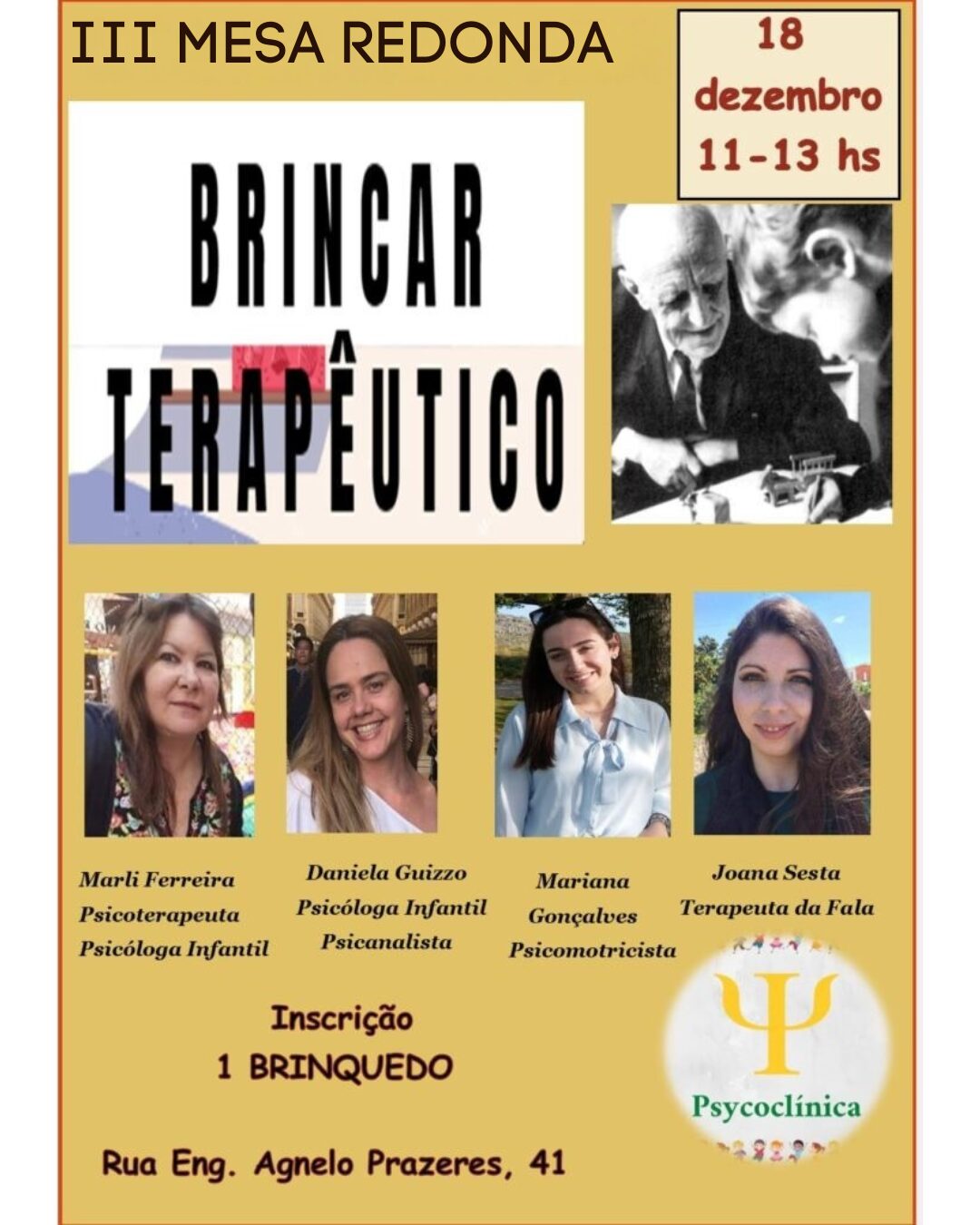 Terceira edição da Mesa Redonda, com a participação online da Psicanalista e Psicóloga infantil, brasileira, Daniela Guizzo. Esta edição foi no dia 18 de dezembro de 2021, na clínica de Oiã.