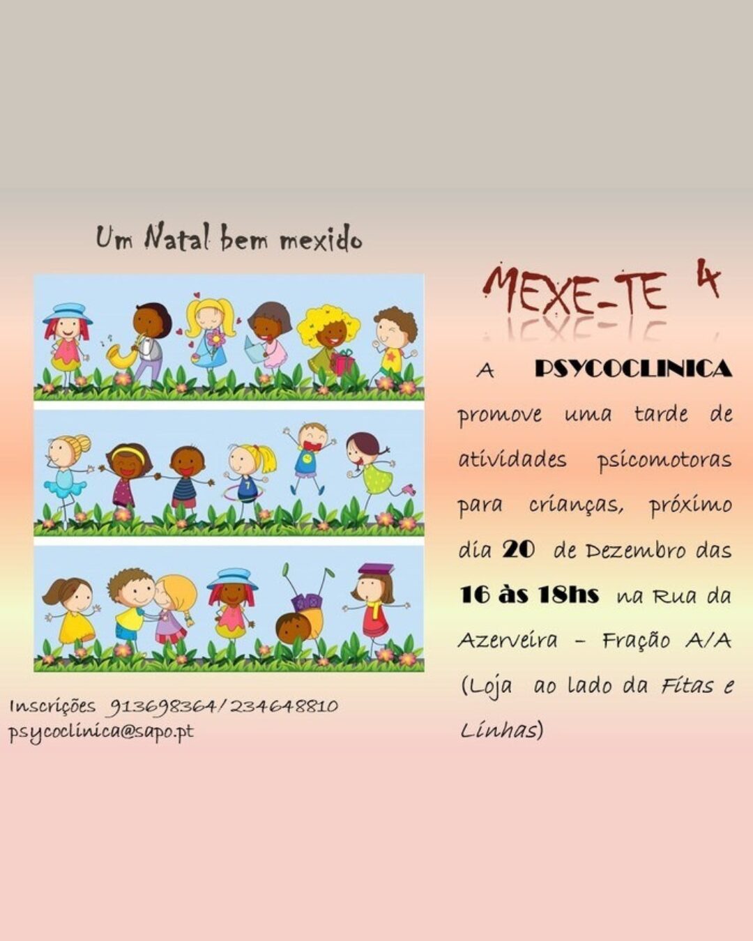 Em 2019 organizámos um Natal bem mexido para as crianças, através da 4ª edição nosso projeto “Mexe-te”